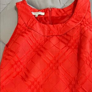 Evan Picone Vibrant burnt orange Textured Dress